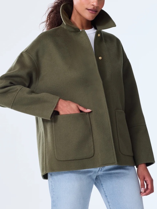 Alice Walk Jackets & Blazers - Alice Walk Cashmere Car Coat - Olive Green
